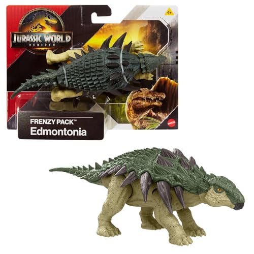 Image of Jurassic World Rebirth Dinosaur Figures – Frenzy Pack Collectible Action Figure Toys – Choose Your Dinosaur (Frenzy Pack - Edmontonia)