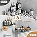 LEVERLOC Shower Caddy Suction Cup, 2 Pack Shower Shelves for Inside Shower with Hooks & Soap Holder, NO-Drilling Bathroom Shower Organizer, Rustproof Meatl Shower Holder Storage, Black