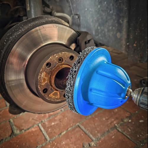 Radnabenschleifer mit Akkuschrauber-Adapter – für Reifenwechsel & Felgenreinigung | Grobschleifscheibe 90-150mm Silizium-Karbid | 1/2 Schlagschrauber Vierkantantrieb