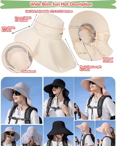 Sombrero de mujer con protección UV y ala ancha miniatura 2