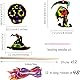 DERAYEE 48 Blätter Halloween Kratzbilder,Kratzmalerei Scratch Art Kits, Rainbow Crafts Magic Scratch mit 12pcs Holzstift und 48pcs farbigen Band Halloween Geschenk für Kinder und Erwachsene