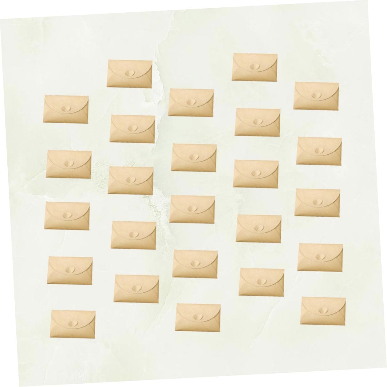 Zerodeko 100 pezzi Buste Kraft Vintage con Chiusura Cuore Biodegradabili per Biglietti e Inviti Fai da Te Carta Kraft Naturale per Uso Multifunzionale