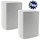 ChiliTec 2-Wege Lautsprecher Weiß Paar Wand-Lautsprecher für HiFi Stereoanlage Heimkino 40Watt 8Ohm