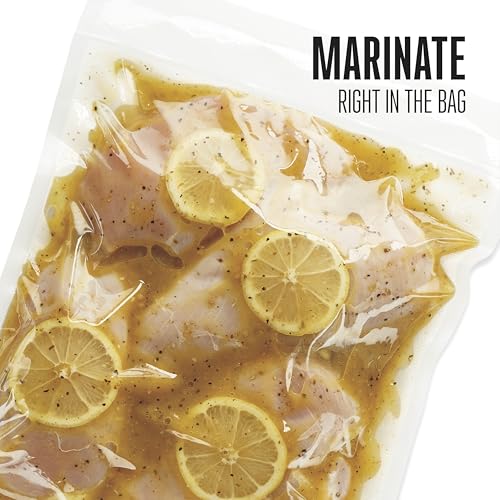 Image of Weston Vacuum Sealer Bags, 2 Ply 3mm Thick, for NutriFresh, FoodSaver & Other Heat-Seal Systems, for Meal Prep and Sous Vide, BPA Free, 11 inch x 16 inch (Gallon), 50 count with Resealable Zipper, Clear
