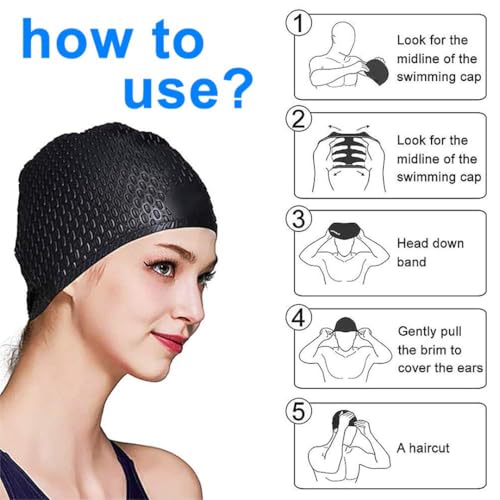 Image of First Lens Squre Swimming Cap for Men & Women - Peach - SC13