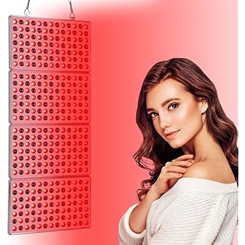 LED-Red-Light-Therapy-Device - 48W LED Panel Deep 660nm and Near-Infrared 850nm LED Light Combo for Skin Beauty, Pain Relief of Muscles and Joints Cover