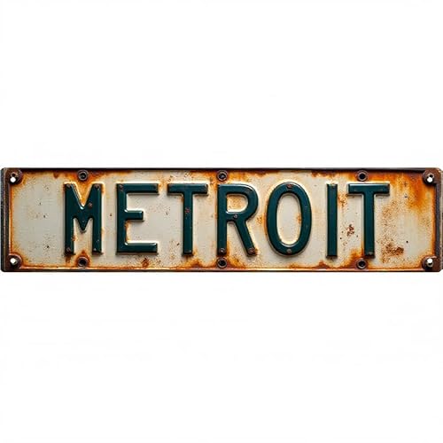 Wall Art 16 * 4 Inch Tin Signs “MOTOR CITY