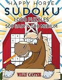 Happy Horse Sudoku 1,000 Puzzles, 500 Easy and 500 Medium: Take Your Sudoku Playing To The Next Level