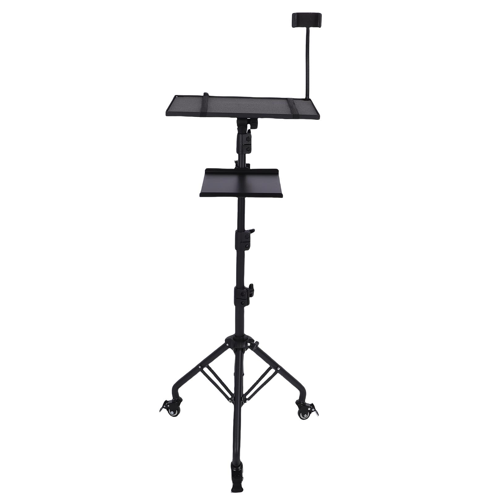 Omabeta Soporte de Ajustable, Ruedas de ángulo de Altura de Trípode de Aleación con Interruptor de Freno, para Consolas de Juegos, Proyectores, Equipos Visuales para el Hogar
