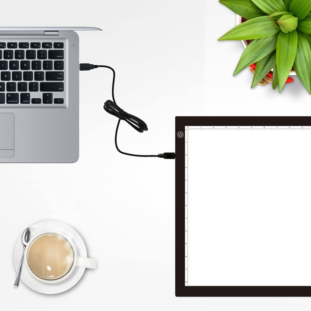 Tavoletta luminosa A3 Disegno LED Copia Board Ultra Sottile Stepless Luminosità, Controllo Tocco con Funzione Memoria Per Calligrafia Serigrafia Schizzo Animazione Stencil, Cavo USB(47*34.5*0.5CM)