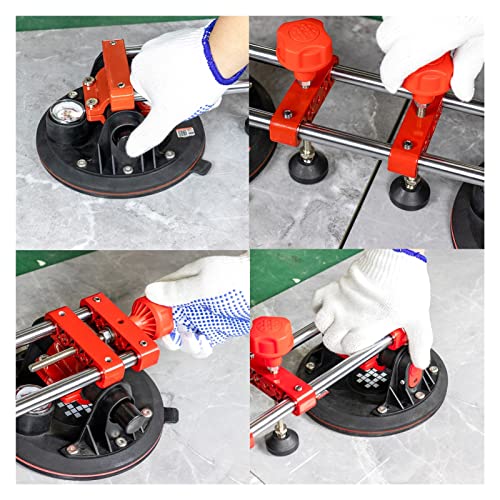 Ventouse de 20 cm robuste pour pose de pierre avec manomètre de sécurité - 5