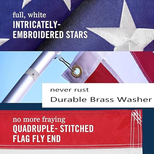 Bandeira americana de nylon 420D, bandeiras americanas para fora 3x5, bandeira dos EUA resistente co