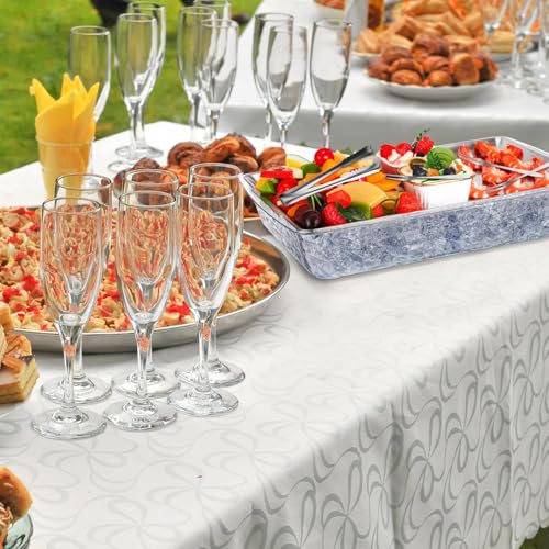 Baderke 1 Set 16" x 9" Chilled Serving Tray for Parties with Compartments and Lid Charcuterie Serving Board Ice Rectangle Chilled Party Platter for Seafood Vegetable Fruit Shrimp Cocktail (Silver) by Baderke - Image 3