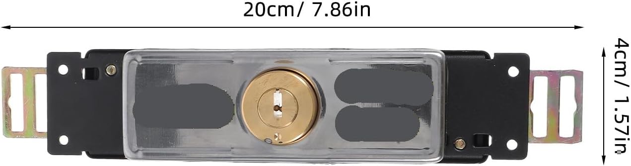 Shutter Door Lock with Key High Security Rolling Garage for Warehouse Roll Up Doors Heavy Duty Metal Latch Fitting(20X4X2.7CM)