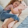 Long Cat Plush Toy – Ultra Soft Cat Plush Pillow Stuffed Animal for Kids & Adults, Kawaii Kitty Body Pillow, Cute Plushie Gift for Kids Girlfriend (Pink, Round Eyes, 90cm/35.43inch) #1