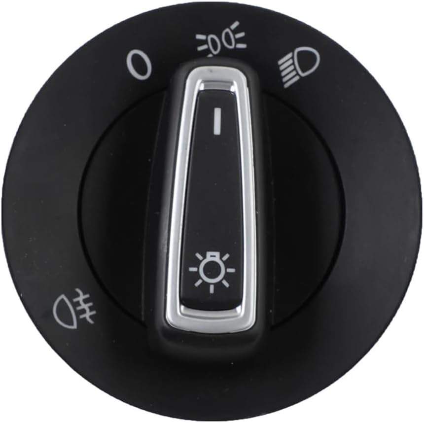 5G0941431BG 5G0941431AJ Headlight Fog Lamp Switch Knob Compatible with Select Compact Cars and SUVs Fits Various Models Including Seat Ibiza Leon Toledo Ateca Polo