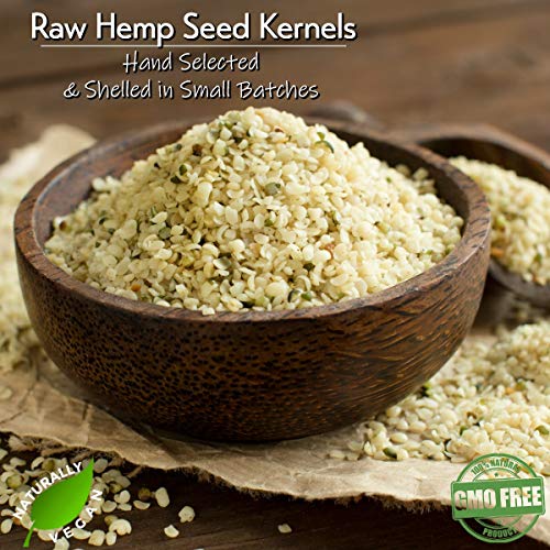 GERBS Raw Hemp Seed Kernels 2 LBS. Premium Grade | Freshly Harvested hemp hearts & Packaged in Resealable Bulk Bag | Non-GMO, Keto & Paleo |Packed with Plant Protein & Omega 3, 6 | Gluten Peanut Free