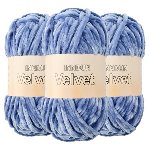 Image of Soft Velvet Chenille Yarn for Crocheting, Super Bulky Yarn for Blankets | Fluffy, plush yarn for crochet and knitting blankets, amigurumi, cushions and handmade gifts for cozy DIY projects.