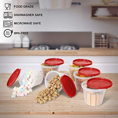 Image of Cutting EDGE Nesterware Food Storage Container for Pulses, Sugar, Tea, Cereals - 1L (RED, 6)