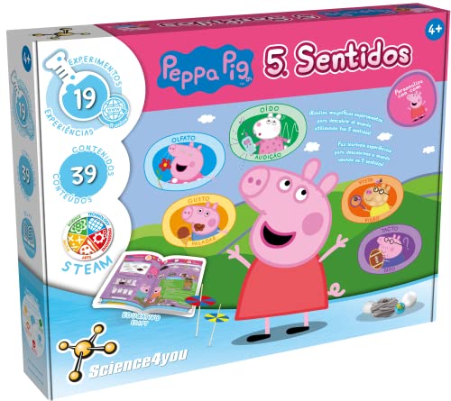 Kit cientifico Peppa Pig de Science4you para explorar los 5 sentidos en niños de 3 a 5 años