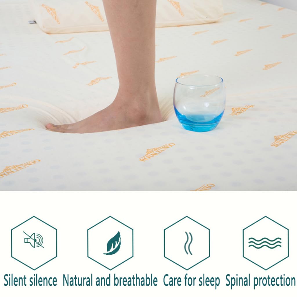 Protector de colchón de látex natural, transpirable y refrescante para una mejor calidad de sueño