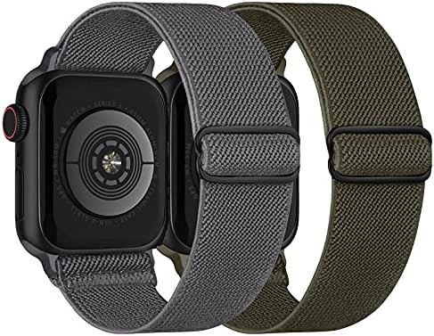 Adepoy Elastic Nylon Band Compatible with Apple Watch Straps 38mm 40mm 41mm, Adjustable Braided Stretch Replacement Wristband Compatible with iWatch Series 8/Ultra/7/SE/6/5/4/3/2/1