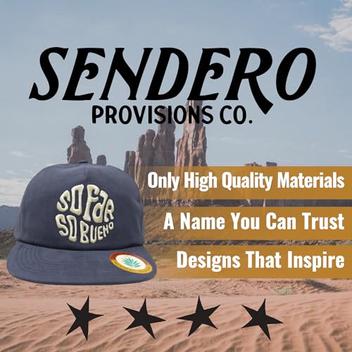 Image of Sendero Provisions Co. So Bueno Adjustable Snapback Hat with Embroidered Design (Blue) - One Size