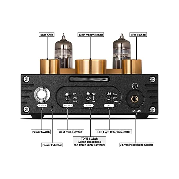 DINGZZ HiFi 5.0 6J5 Valve Tube Preamp Bass Preamplifier Stereo Audio Headphone Amplifier - Image 4