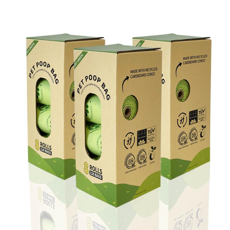 120 Bags Biodegradable Pet Waste Dog Poo Eco Friendly Strong Comp...