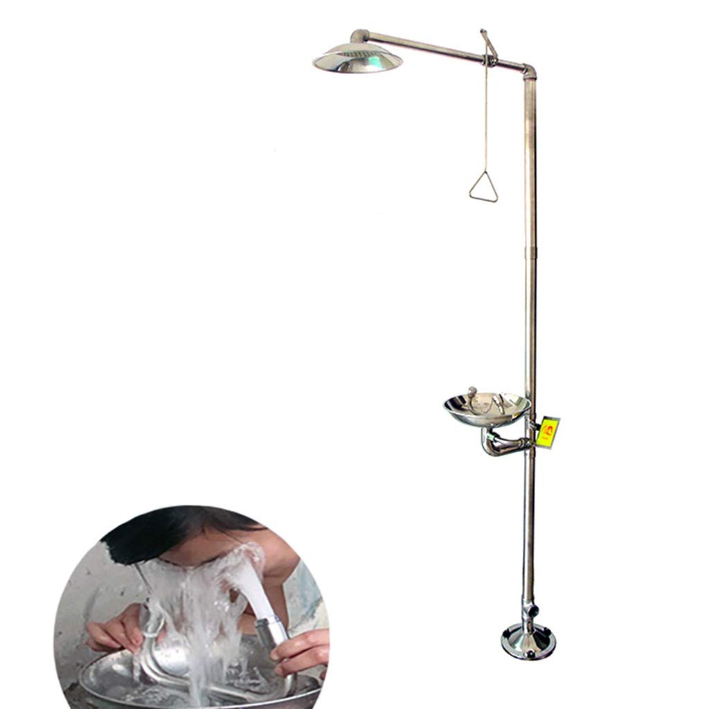 ZTCHSENZT Safety Eyewash,Eye Washer Emergency Eyewash Station, With Shower System, Safety Eye Face Wash Bowl, All 304 Stainless Steel Dual Nozzle