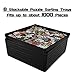 8 Sorting Trays with Lid 8x8 Premium Puzzle Trays for Lovers Up to 1000-1500 Pieces, Convenient Tool (Black)
