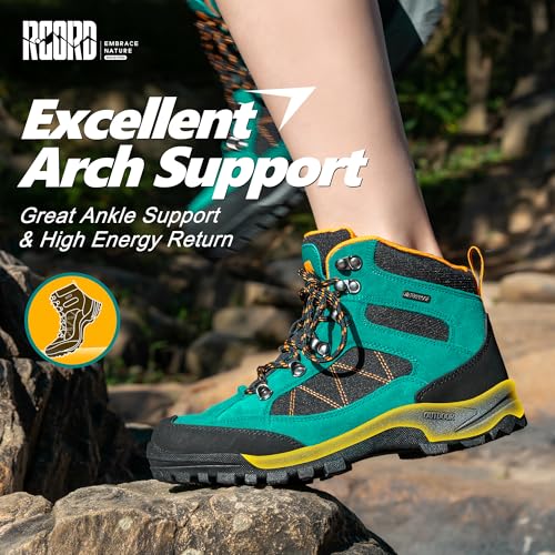 Image of R CORD Hiking Boots Women Waterproof Womens Hiking Boots for Outdoor Trekking Camping Trail Outdoor Hiking Shoes for Women