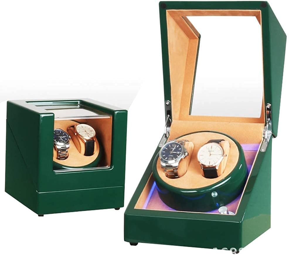 Watch Winder Watch Winder Box para Relojes automáticos o Compatible con tamaño de Pareja Doble, Motor súper silencioso con batería de Watch Winder Smith (Color: B) Es Tan Amable de ti Watch Winder