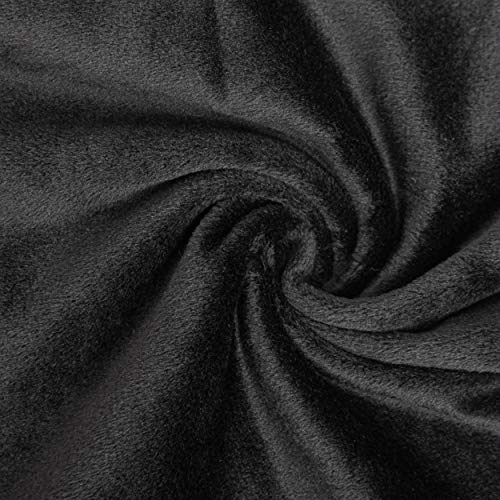 Image of NTBAY Zipped Velvet Toddler Pillowcases, 2 Pack Cozy Luxury Flannel Plush Travel Pillow Cases, 13x18 Inches, Black