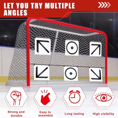 image for Outus 8 Pcs Hockey Shooting Net Targets for Hockey and Lacrosse Traini