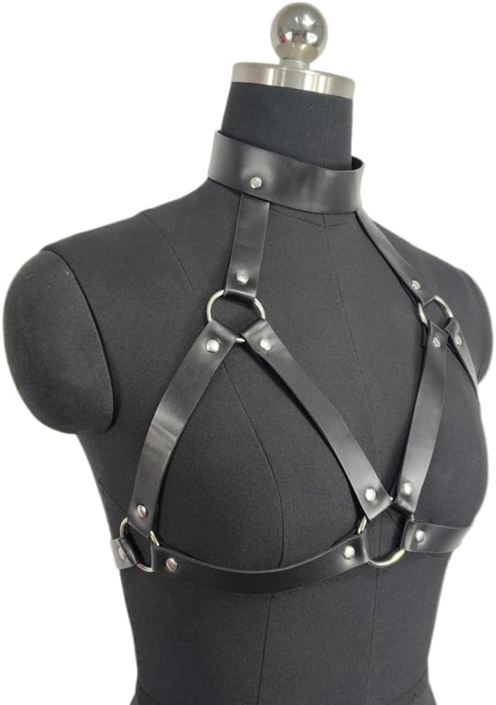 BDSM Nipple Clamps with Mouth O-Ring Gag & Chest Harness Sex Toys