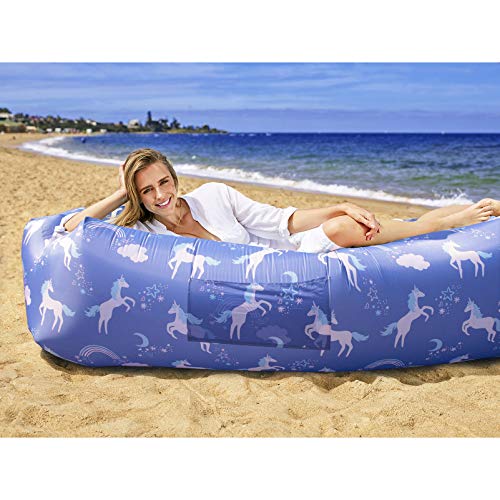 AlphaBeing Inflatable Lounger Camping Chair Accessories, Air Sofa Hammock Inflatable Couch for Beach Backyard Lakeside with Compression Sacks, Ideal Outdoor Gifts for Adults