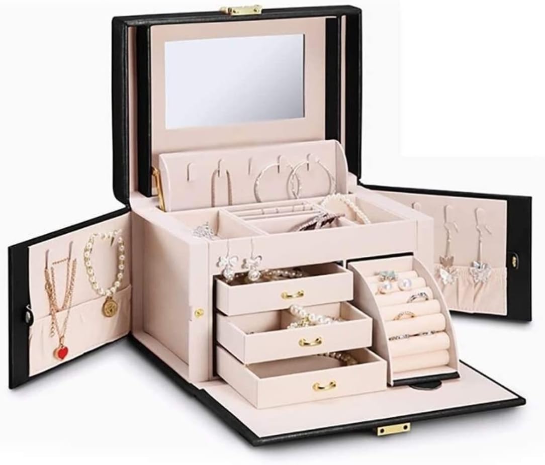 Jewelry Organizer Jewelry Box Jewellery Box Mirrored Jewelry Box Organizer Large Capacity Portable Travel Jewelry Storage Ring Necklace Display Case Jewelry Case Jewelry Display Storage ( Color : Pin