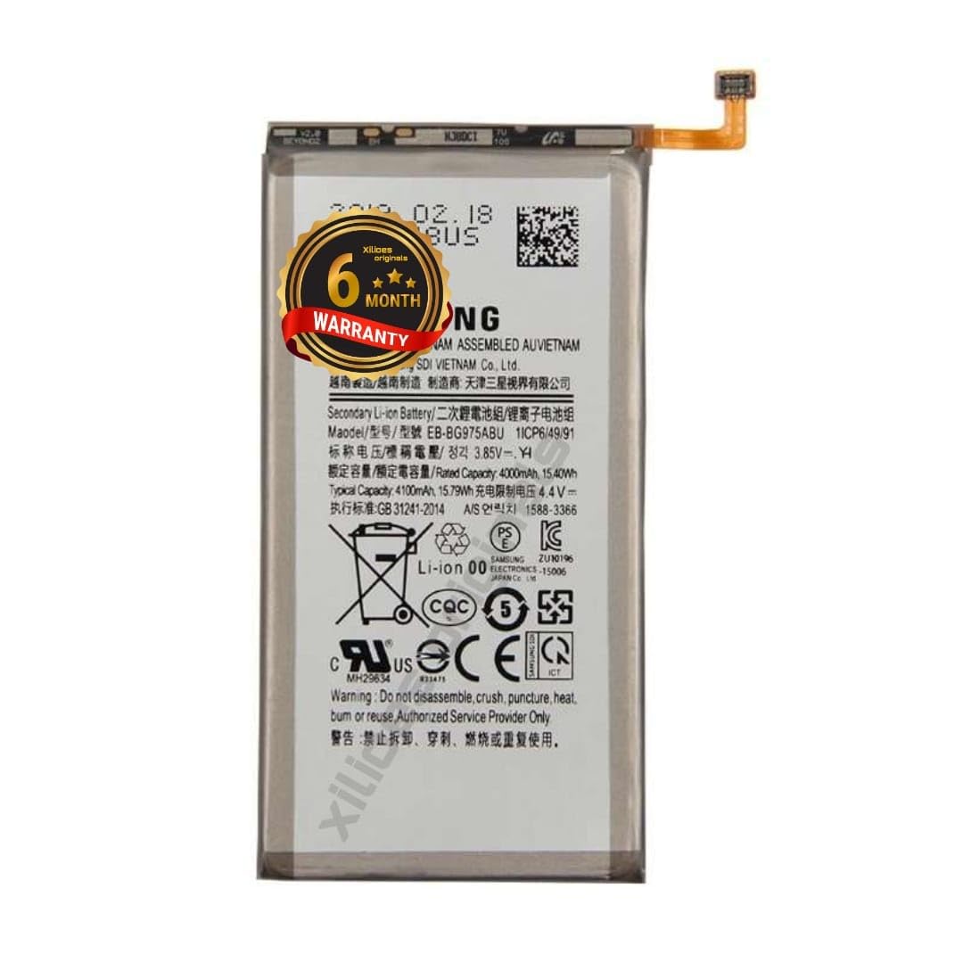 XILIOES ORIGINALS® EB-BG975ABU Battery for Samsung S10 Plus G975F G975U G975W Battery with 6 Month Warranty** (V187)