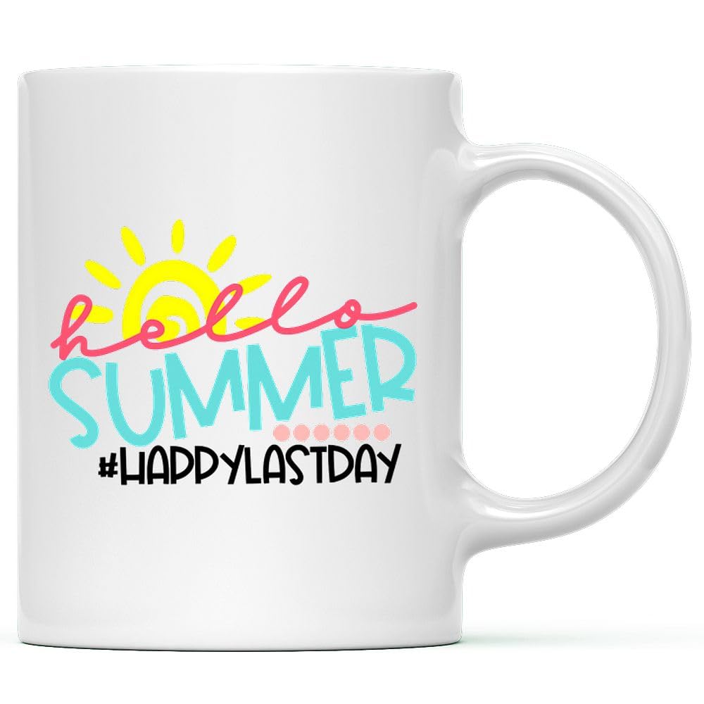Graduation Hello Summer Happy Last Day Teacher 625k112 11 Ounces Funny Coffee White Mug86909