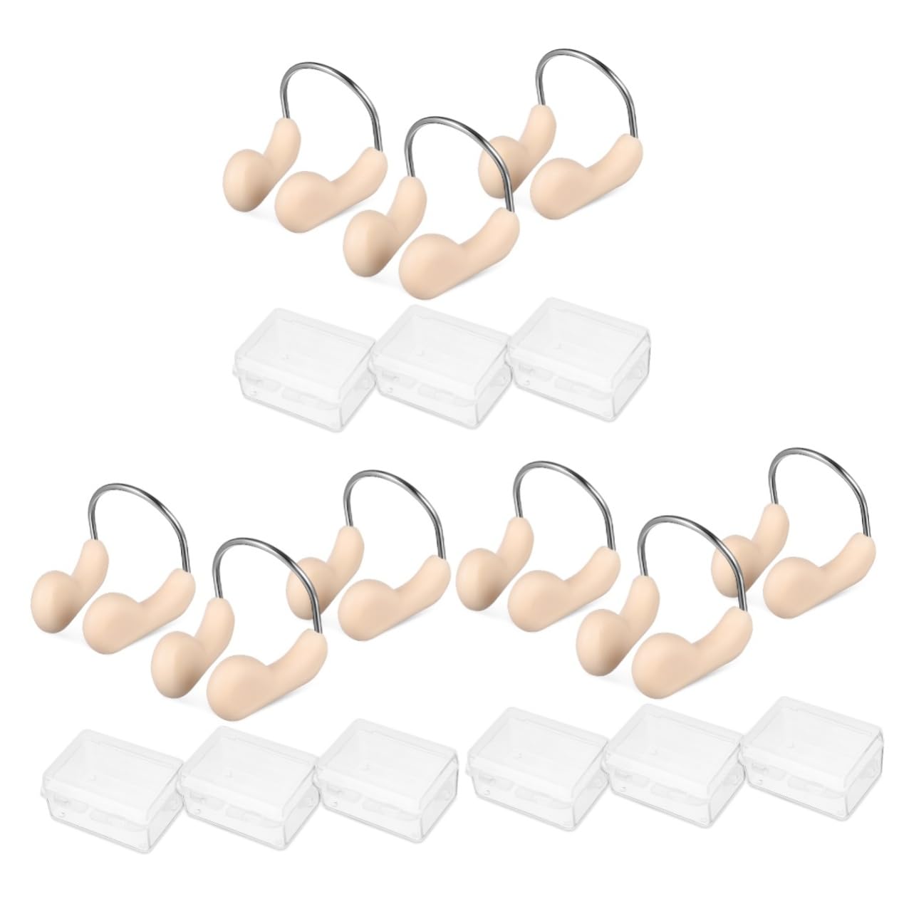 BESPORTBLE 3sets Silicone Swim Nose Plugs Boys and Girls Swimming Goggles Ear Plugs Non-Slip for Pool Diving 3pcs*3