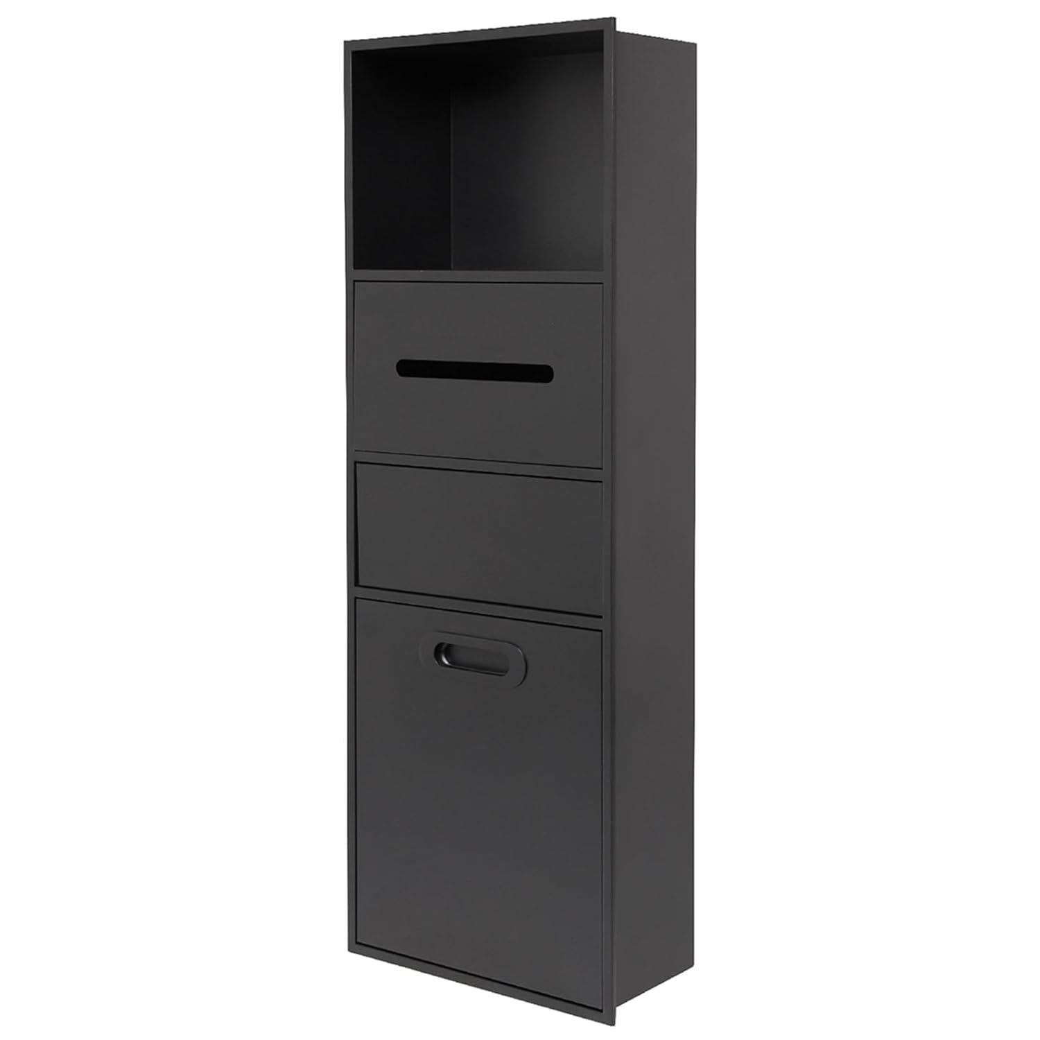 DFEDHF Shower Niche Embedded Stainless Steel Alcoves Recessed Shower Caddy Waterproof Storage Shelf Toilet Paper Trash Can Shampoo