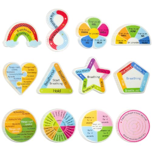 36 Pcs Anxiety Sensory Stickers Textured Sensory Stickers Calm Relief Items Relieve Academic Work Pressure Fidget Adults Desk School Classroom Teacher