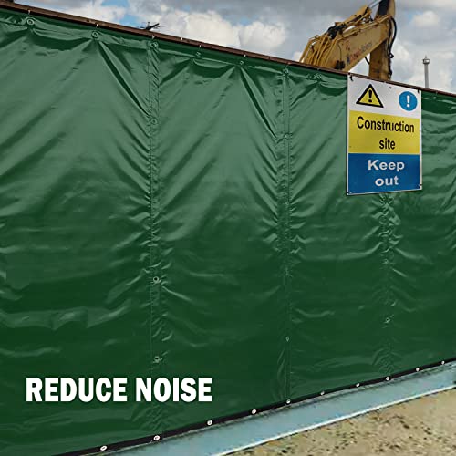 LTCANOPY Sound Barrier Schallschutzmatte LäRmschutzwand Schalldämmung Zur LäRmminderung Auf Baustellen, StraßEn,Fabriken,Sportplätzen Schallschutz Acoustic Insulation 200x100cm(Grün)