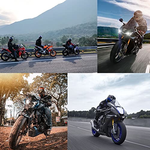 Motorcycle Bluetooth Helmets Full Face Dot Approved For Men Women Adults, Dual Visors Flip Up Modular Bluetooth Integrated Helmet Motorcycle(B. Gloss Black,Large) #TOP5