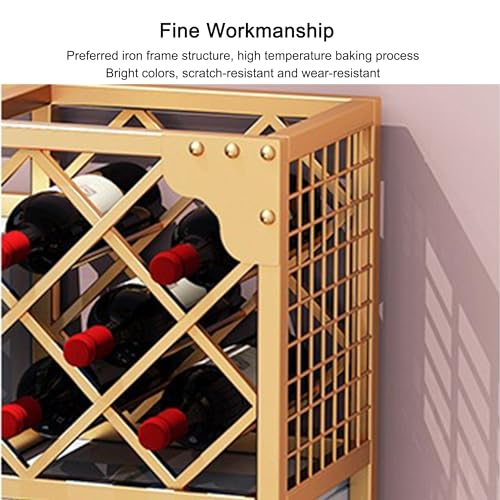 Botellero metálico de Pared con Soporte para Copas: Mueble para licores Que Ahorra Espacio y Permite organizar Botellas de Whisky y Vino.