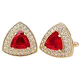 Vittorio Vico Triangular Crystal Diamond Set Cufflinks for Men - Unique Mens Jewelry - Best Gift for