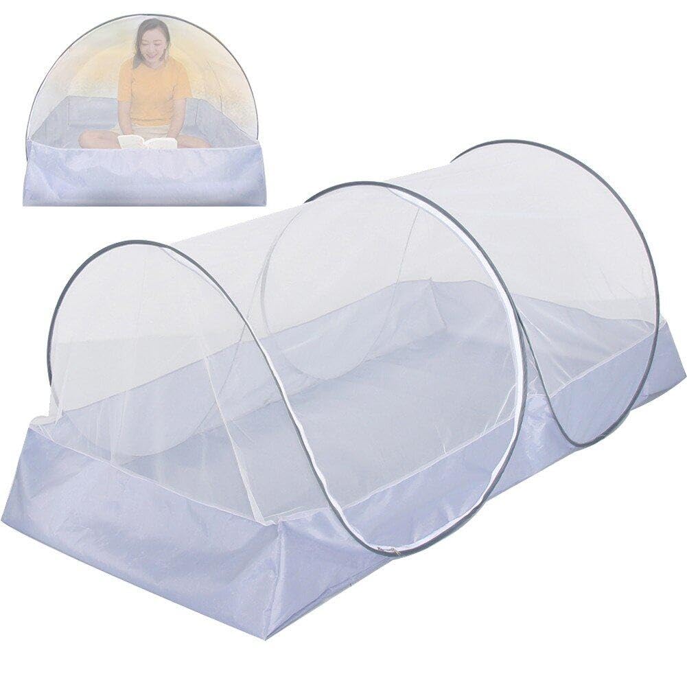 Wudaizhi Moustiquaire De Lit Pliable, Double Porte avec Fond, Anti-piqûres De Moustiques, pour Tente De Lit, Camping, Maison, Extérieur