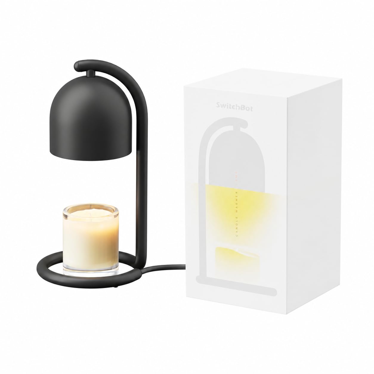 SwitchBot Candle Warmer Lamp with Gift Box Matter-Certified Voice Control, Birthday Gifts for Women Mom, House Warming Gifts New Home Decor, Dimmable Flameless Candle Wax Melter