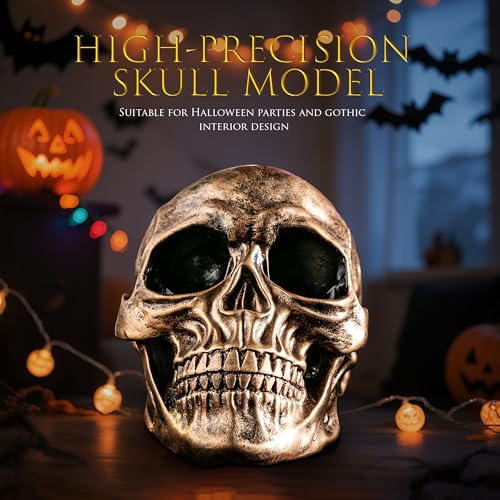 Set de 2 Estatuas de Calaveras de Resina para Halloween miniatura 6